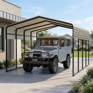 Heavy Duty 12x20ft for Vehicle Storage Durable Portable Galvanized Steel Industrial Car Canopy Design Shelter Supplier