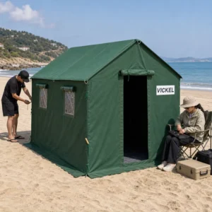 Heavy Duty 2mX3m Canvas Steel Structure Camping Tent Waterproof Summer Outdoor Glamping Safari Frame Tent Windowdoor 8 12 Men