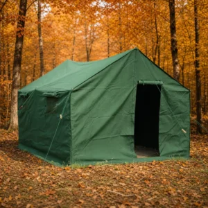 Heavy Duty 3mX4m Canvas Glamping Tent Single Large Waterproof Summer Outdoor Camping Safari Event Tent Sturdy Poles Quick Setup