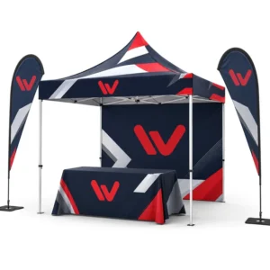 Heavy-Duty 3x3m 40mm Aluminum-Frame Custom-Printed Oxford Outdoor Advertising Tent