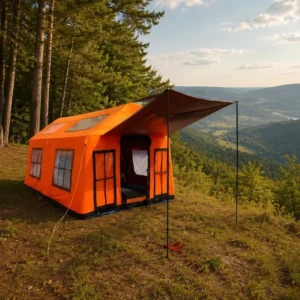 Luxury Inflatable Glamping Tent 3x5m Large Capacity 2 Rooms 1 Living Room Waterproof Outdoor Emergency Refugee Shelter Tent