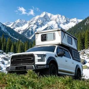 Heavy Duty 4×4 Pickup Truck Canopy Overland Hard Side Pop up Truck Camper Aluminum Slide in Camper for Long Distance Travel