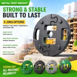 Heavy Duty 7.5KG Cast Iron Tent Stabilizer Weight Stackable Outdoor Pop up Canopy Gazebo Fixing Counterweight Tent Parts