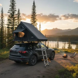 Heavy-Duty Aluminum Alloy Hard Shell Four-Season One-Bedroom Car Tent Automatic Hydraulic Setup Waterproof Rooftop Camping