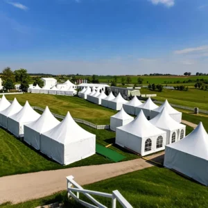 Heavy Duty Aluminum Clear PVC Pagoda Tent Waterproof Windproof Outdoor Marquee for Wedding Exhibition Market and Corporate Events