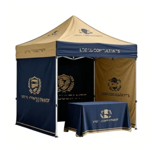 Heavy-Duty Aluminum Frame 10x10ft Folding Pop-Up Outdoor Trade Show Canopy Tent with Custom Logo Printing