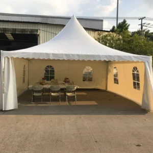 Heavy-Duty Aluminum Frame Outdoor Party Tent with Glass Door, Waterproof Logo Printing, for Weddings and Trade Shows