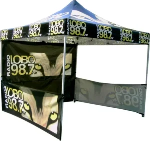 Heavy Duty Aluminum Pop-up Tent 3x3m Fire Retardant Polyester Canopy Waterproof UV Resistant for Exhibitions