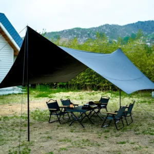 Heavy Duty Butterfly Canopy Tarp Tent with UPF 50 Plus for Beach Wedding Party Waterproof Windproof Aluminum Poles