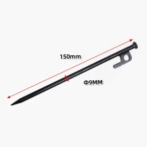Heavy-Duty Carbon Steel Ground Stakes for Camping Tents with Mallets and D-Grip Handles