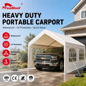 Heavy Duty Carport 10x20ft Outdoor Car Canopy Portable Garage Tent Waterproof Vehicle Shelter for Garden