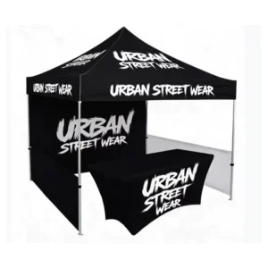 Heavy-Duty Commercial Folding Steel Trade Tent for Outdoor Events and Exhibits