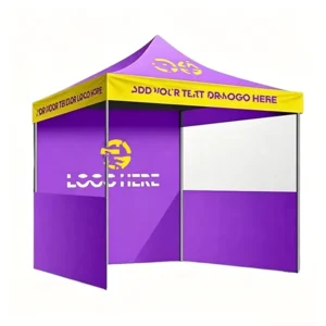 Heavy Duty Custom 10 x 10 ft Pop-Up Canopy Tent with Logo for Trade Shows and Events