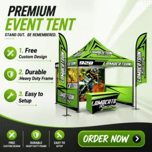 Heavy Duty Custom Logo 50mm Hex Aluminum Pop-Up Tent 10x10ft Fire Retardant Waterproof for Exhibitions and Trade Shows