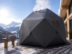 Heavy-Duty Dome Tent Sauna Ice Fishing Camping Party Tent 8-10 Person 3-Layer Insulated Oxford Fiberglass Pole