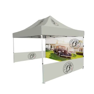 Heavy Duty Durable 10x10FT Wind Resistant Custom Print Canopy Tent with Sidewalls for Coastal Beach Events