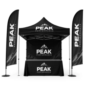 Heavy Duty Event Tent with Feather Flags for Outdoor Advertising Booth