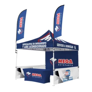 Heavy Duty Folding 3X3 Tent With Custom Logo Print Outdoor 40mm 50nm Hexagonal Aluminum Custom 10×10 Canopy Tent