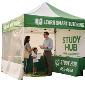 Heavy-Duty Full-Color Custom-Print Double-Layer Canopy Gazebo Tent for Outdoor Exhibitions and Marketing Events