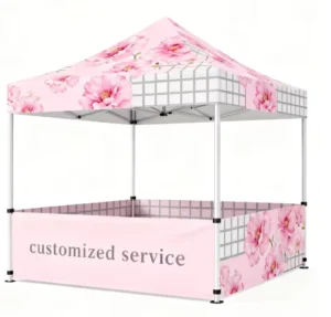 Heavy Duty Indoor/Outdoor Advertising Tent 100% Waterproof Heat Transfer Printing Windproof Anti-UV Custom Exhibition Stall