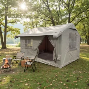Heavy Duty Inflatable Cabin Tent 6-8 Person Family Camping Shelter Outdoor Air Column Base Camp Portable