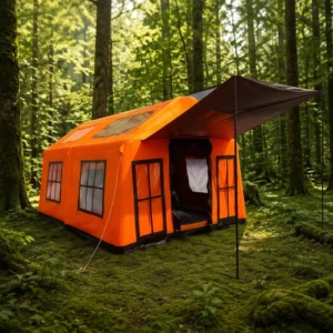 Heavy Duty Inflatable Tent 3x5m 2 Rooms 1 Hall Waterproof 600D Oxford Fabric Portable Outdoor Emergency Relief Shelter Tent