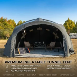 Heavy Duty Inflatable Tent Oxford Fabric Waterproof Cold Weather Winter Camping Outdoor Travel Gear for 4 Season Portable