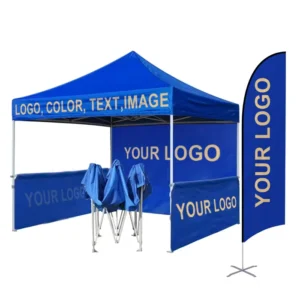 Heavy Duty Iron Aluminum Frame Waterproof Durable 10×10 ft Side Walls Easy Pop Outdoor Trade Show Sports Canopy Tent All Seasons