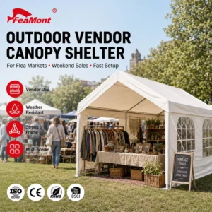 Heavy Duty Market Tent 10x20ft Outdoor Vending Tent Waterproof Exhibition Canopy for Commercial Event Rental