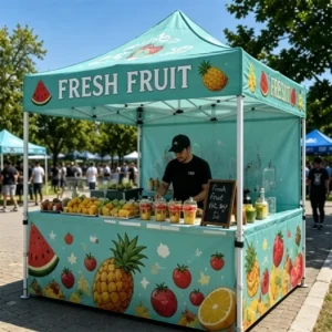 Heavy Duty Mesh Tent with Full Walls Marquee for Barbecue Pizza Hamburg Food Market-Tradeshow Giveaways Waterproof UV Resistant