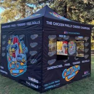 Heavy Duty Mesh Tent with Full Walls Marquee for Barbecue Pizza Hamburg Food Market Tradeshow Waterproof UV Resistant