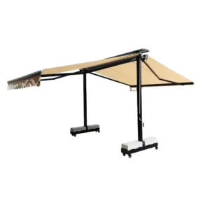 Heavy-Duty Motorized Double-Sided Retractable Waterproof Electric Patio Umbrella, Large Outdoor Sun Shade