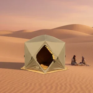Heavy Duty No Pitch One Bedroom Four Season Tent for Middle Eastern Climate Camping Adventures and Family Gatherings