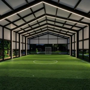 Heavy-Duty Outdoor Exhibition Waterproof UV-Resistant Large-Span Commercial Aluminum Retractable Sports Canopy Tent