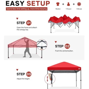 Heavy-Duty Outdoor Portable Pop-Up Canopy Tent
