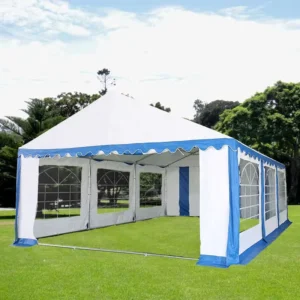 Heavy Duty Outdoor White Wedding Canopy Party Event Tents Metal Frame PVC Polyester Fabric UV Resistant Windproof 10×20