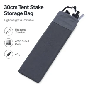 Heavy-Duty Oxford Tent Stake Storage Bag for Camping Canopy Guy Rope Accessories