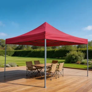 Heavy-Duty Pop-Up Pavilion Gazebo Tent with Folding Frame and Water-Resistant Canopy