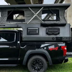 Heavy Duty Truck Cap Tent Combo for GMC Sierra 1500 5.8ft Bed Aluminum with 600D Oxford Tent