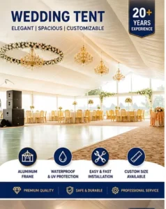 Heavy Duty Wedding Party Tent for Large Events Durable PVC Fabric Fiesta Celebrations for Sale