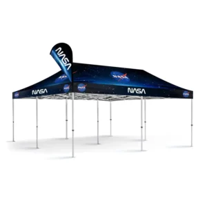 Heavy Steel Folding Pop-Up Tent, 420D PVC Waterproof Gazebo Canopy, Portable