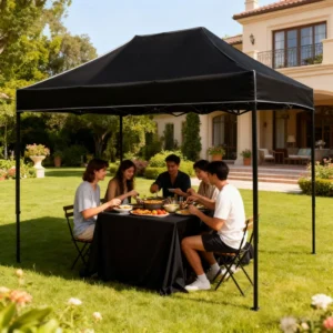 Hexagon Canopy Garden Tent Steel Frame Double PVC-coated Polyester Cover Waterproof Single Layer 3×3 3×6 Outdoor Four-Season