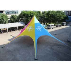 Hexagon Outdoor Indoor Waterproof Star Canopy Shaped Beach Tent 600D Polyester Fabric Dye Sublimation