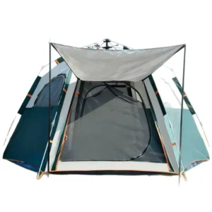 Hexagon Pop-up Tent Rain and UV Resistant Oxford Material for 2-6 People Outdoor Camping