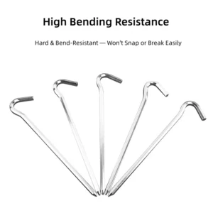 Hexagonal Aluminum Tent Stakes 1000pcs Rust-Resistant Ground Pegs Camping Canopy Tarp Anchoring Kit