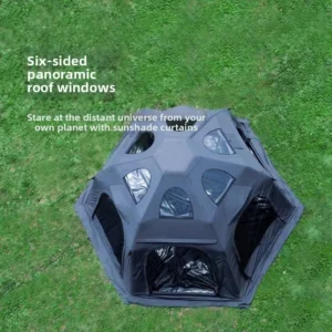 Hexagonal Globe Inflatable Tent 360 Degree View Large Space Waterproof Wind Resistant Four season Portable Family Camping