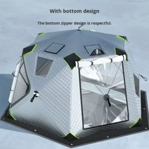 Hexagonal Ice Fishing Tent Warm Cold Proof Outdoor Oxford Cloth Winter Fishing House Heating Windproof 2 3 People 2.5m
