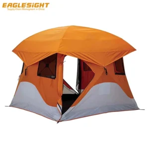 Hexagonal Pop-Up Family Camping Hub Tent, 4-8 Person, Waterproof Screen House, Instant Setup, Outdoor Shelter, OEM Manufacturer