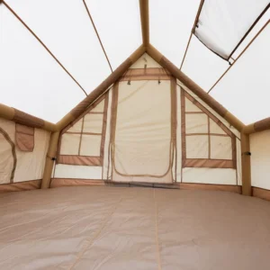 High Density Inflatable Tent 6.3sqm 210D Oxford Khaki Glamping Cabin Waterproof Windproof Robust Design Professional Shelter