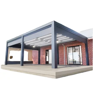 High Durability Powder Coated Aluminum Louver Pergola with Eco Friendly Design for Nature Inspired Outdoor Leisure Areas
